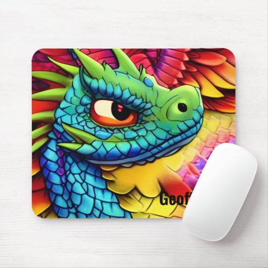 Cartoon Dragon Mousepad (Mit Mouse)
