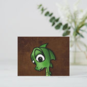 Cartoon Dragon Postkarte (Stehend Vorderseite)