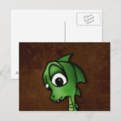 Cartoon Dragon Postkarte (Vorne/Hinten)