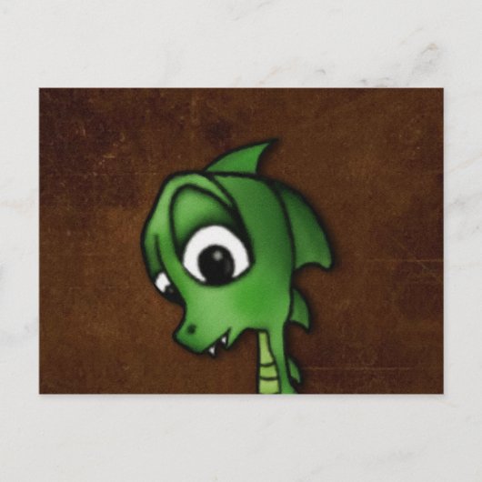 Cartoon Dragon Postkarte (Vorderseite)