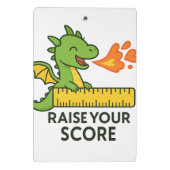 Cartoon Dragon Ruler Sticker - Niedlich School Mini Klemmbrett (Rückseite)