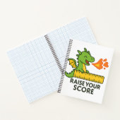 Cartoon Dragon Ruler Sticker - Niedlich School Notizblock (Innenseite)