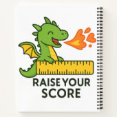 Cartoon Dragon Ruler Sticker - Niedlich School Notizblock (Rückseite)