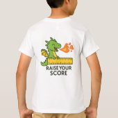 Cartoon Dragon Ruler Sticker - Niedlich School T-Shirt (Rückseite)