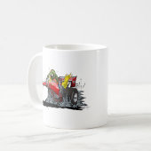 Cartoon Dragster Kaffeetasse (Vorderseite Links)