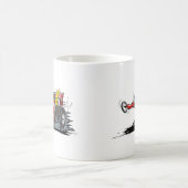 Cartoon Dragster Kaffeetasse (Mittel)