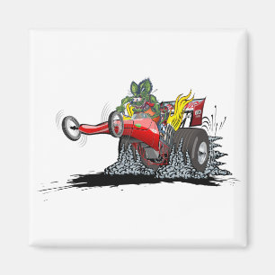 Cartoon-Dragster Magnet