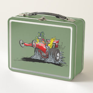 Cartoon-Dragster Metall Brotdose