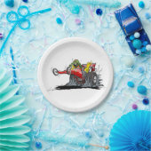 Cartoon Dragster Pappteller (Party)