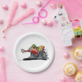 Cartoon Dragster Pappteller (Party)