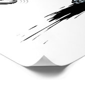 Cartoon Dragster Poster (Ecke)