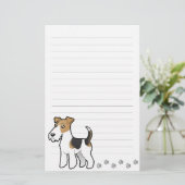 Cartoon-Drahtfox-Terrier Briefpapier (Stehend Vorderseite)