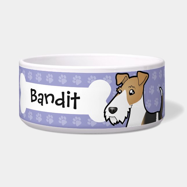 Cartoon-Drahtfox-Terrier Napf (Vorderseite)
