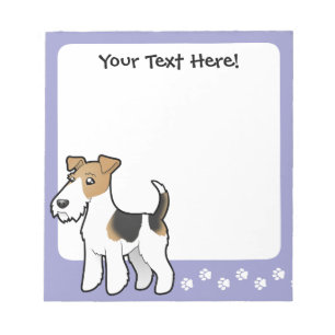 Cartoon-Drahtfox-Terrier Notizblock