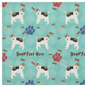 Cartoon-Drahtfox-Terrier Stoff