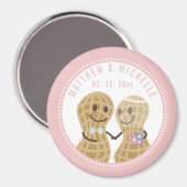 Cartoon dreht sich Save the Date um einander Magnet (Vorderseite/Rückseite)