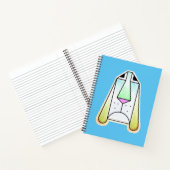 Cartoon Droopy Blue Bloodhound Spiral Notebook Notizblock (Innenseite)