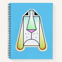 Cartoon Droopy Blue Bloodhound Spiral Notebook Notizblock