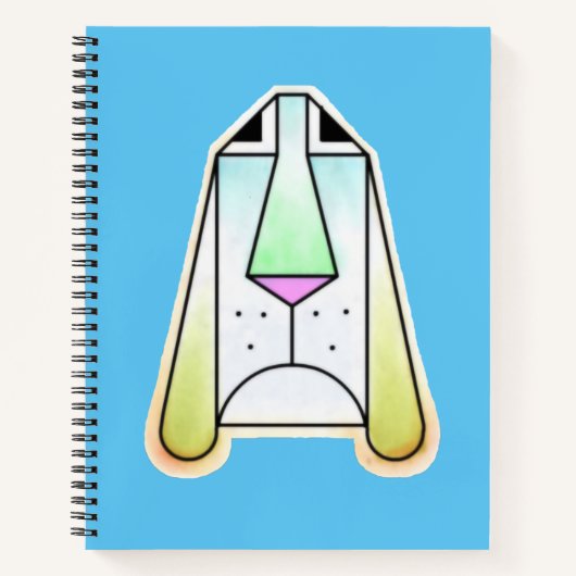 Cartoon Droopy Blue Bloodhound Spiral Notebook Notizblock (Vorderseite)
