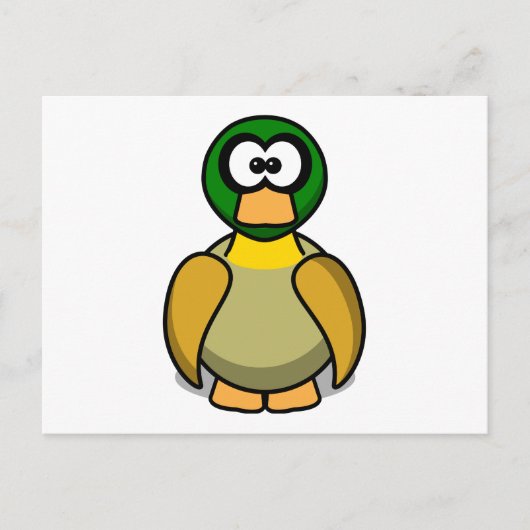 Cartoon Duck Postkarte (Vorderseite)