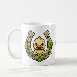 Cartoon Duckling auf der keltischen Horseshoe-Tass Kaffeetasse