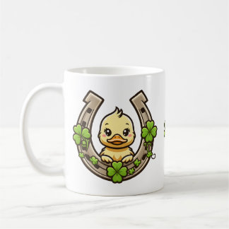 Cartoon Duckling auf der keltischen Horseshoe-Tass Kaffeetasse