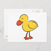 Cartoon Duckling Postkarte (Vorne/Hinten)