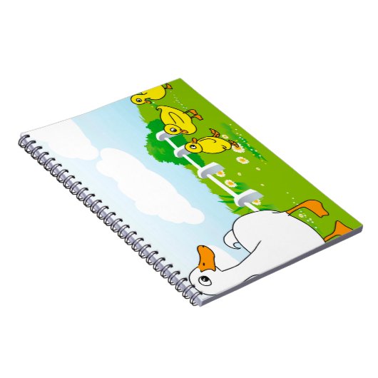 Cartoon Ducks Notebook Notizblock (Rechte Seite)