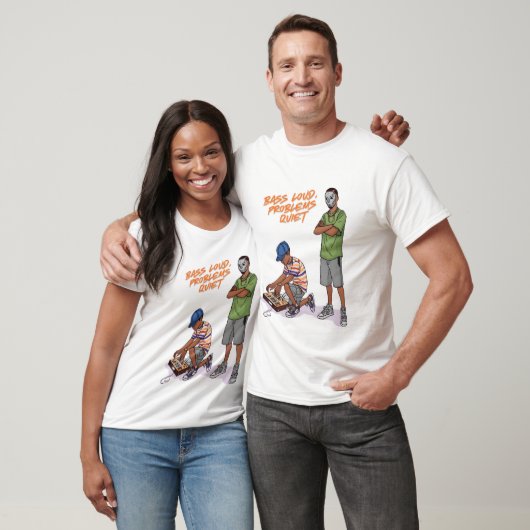 Cartoon Duo With Boombox Bass Loud T-Shirt (Unisex)