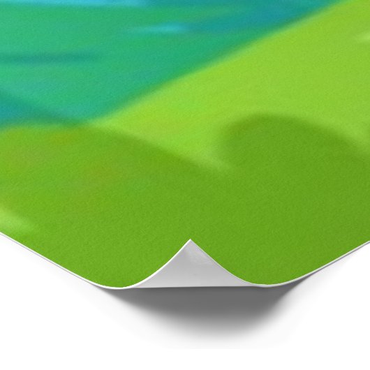 Cartoon Eagle on Rock – Cute Vector Character Poster (Ecke)