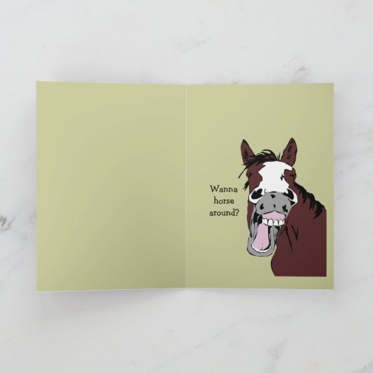 Cartoon-Ehegatte oder Partner des Funny Horner Jub Karte (Innenseite)