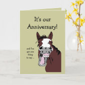 Cartoon-Ehegatte oder Partner des Funny Horner Jub Karte (Gelbe Blume)