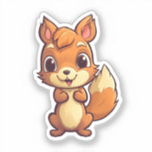 Cartoon-Eichhörnchen Aufkleber (Vorderseite)