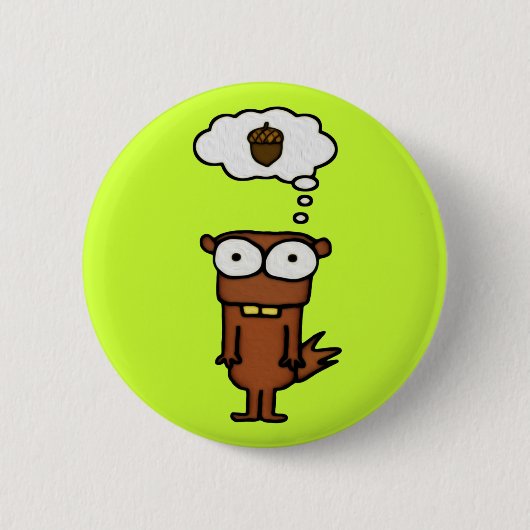 Cartoon Eichhörnchen Button (Vorderseite)