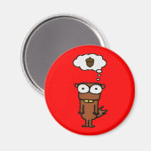 Cartoon Eichhörnchen Magnet (Vorderseite/Rückseite)