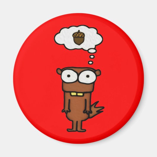 Cartoon Eichhörnchen Magnet (Vorne)