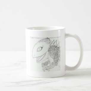 Cartoon-Eidechsenmonster Kaffeetasse