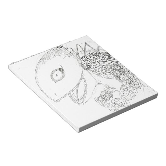 Cartoon-Eidechsenmonster Notizblock (angewinkelt)