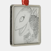 Cartoon-Eidechsenmonster Ornament Aus Metall (Rechts)