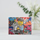 Cartoon Einbrecher Postkarte (Stehend Vorderseite)