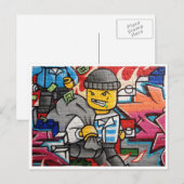 Cartoon Einbrecher Postkarte (Vorne/Hinten)