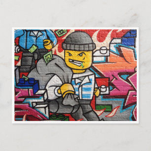 Cartoon Einbrecher Postkarte