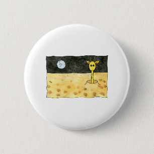 Cartoon einer verlorenen Giraffe Button