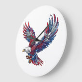 Cartoon eines Adlers, 4. Juli Große Wanduhr (Winkel)