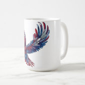 Cartoon eines Adlers, 4. Juli Kaffeetasse (VorderseiteRechts)