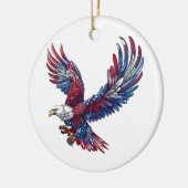 Cartoon eines Adlers, 4. Juli Keramik Ornament (Links)