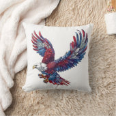 Cartoon eines Adlers, 4. Juli Kissen (Decke)