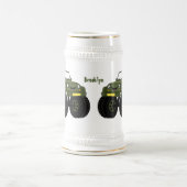 Cartoon eines grünen Monster Bierglas (Mittel)
