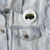 Cartoon eines grünen Monster Button (Beispiel)