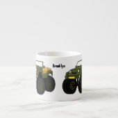 Cartoon eines grünen Monster Espressotasse (Vorderseite)